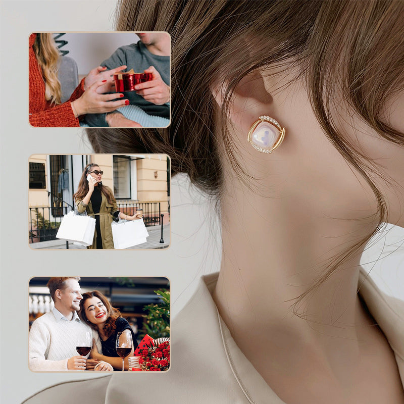 Square Chunky Stud Earrings for Women