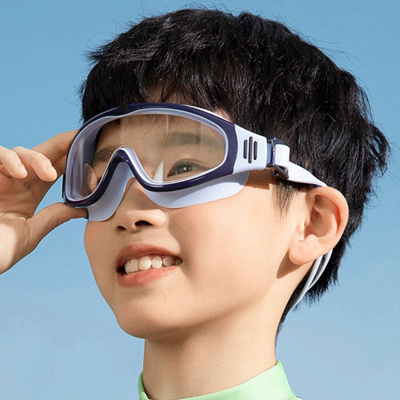 HD Children's Large-frame Waterproof and Anti-fog Swimming Goggles