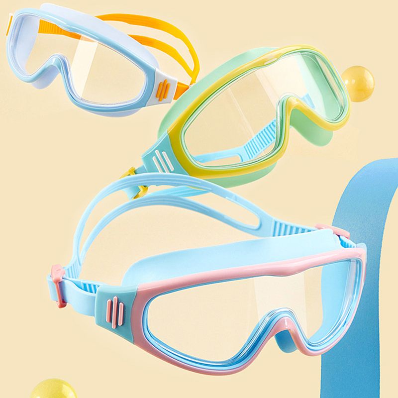 HD Children's Large-frame Waterproof and Anti-fog Swimming Goggles