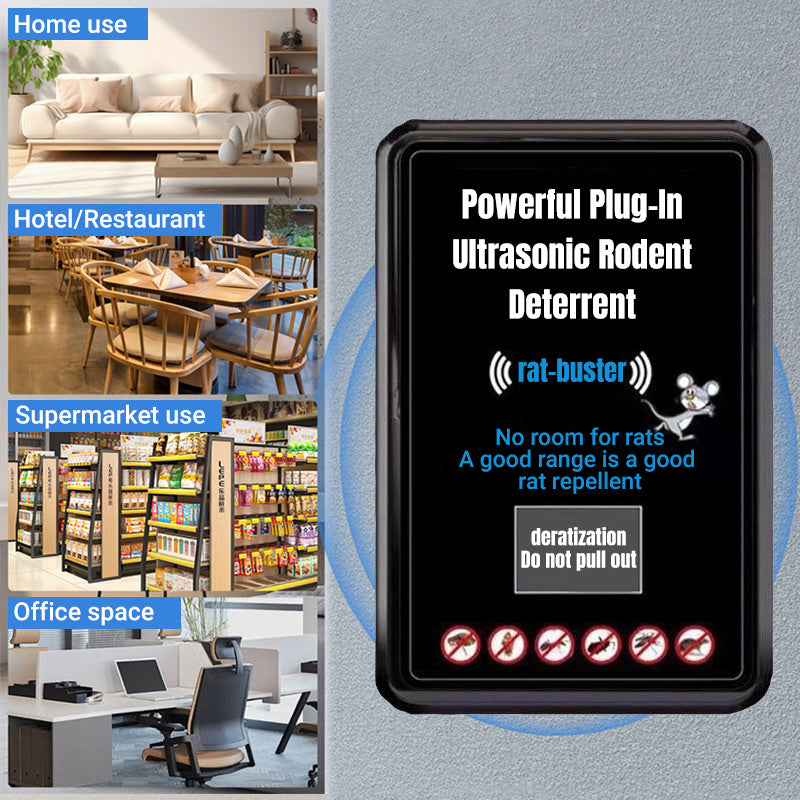 š„LAST DAY PROMOTION - BUY 1 GET 1 FREE!!š„Powerful Plug-In Ultrasonic Rodent Deterrent