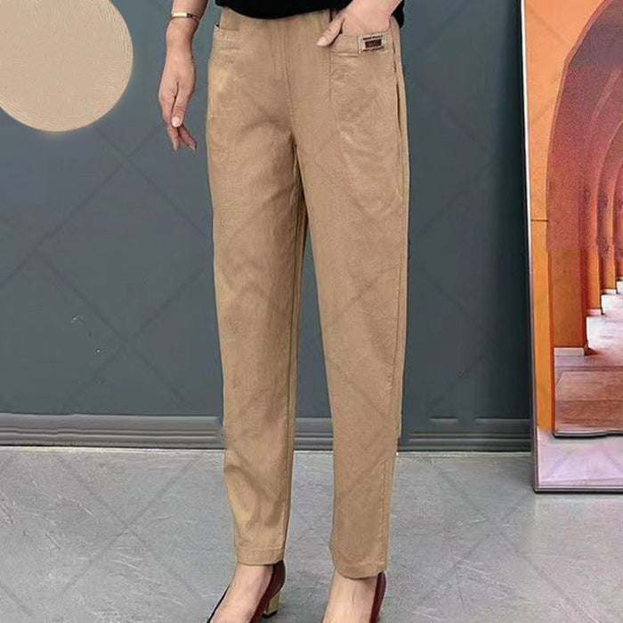 đ„BUY 2 FREE SHIPPINGđ„Good Gift-Women's Elastic Waist Cotton Trousers