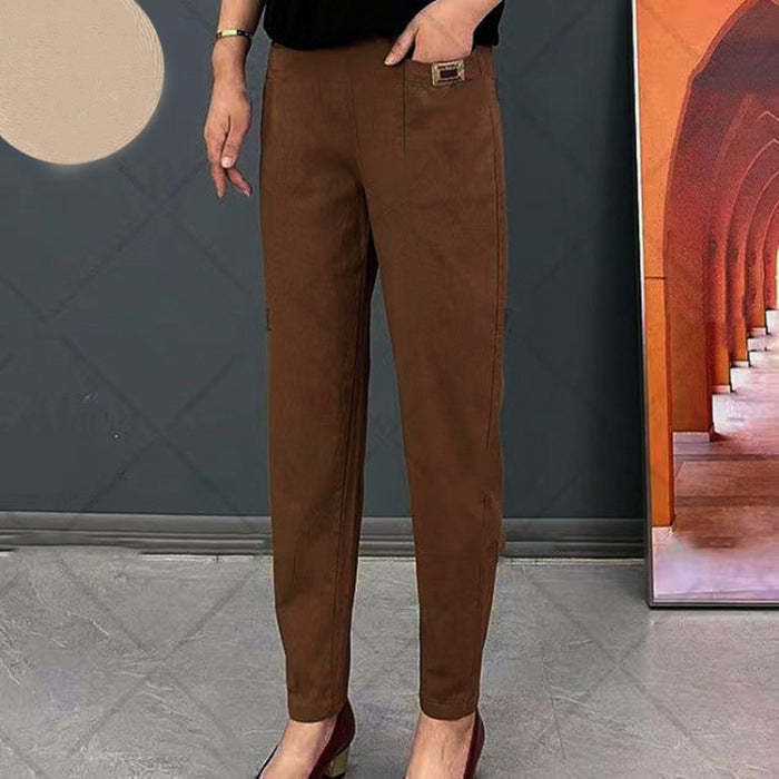 đ„BUY 2 FREE SHIPPINGđ„Good Gift-Women's Elastic Waist Cotton Trousers
