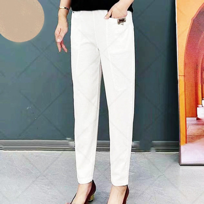 đ„BUY 2 FREE SHIPPINGđ„Good Gift-Women's Elastic Waist Cotton Trousers