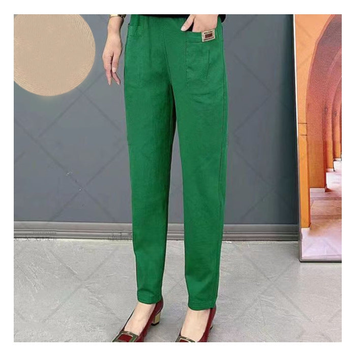 đ„BUY 2 FREE SHIPPINGđ„Good Gift-Women's Elastic Waist Cotton Trousers
