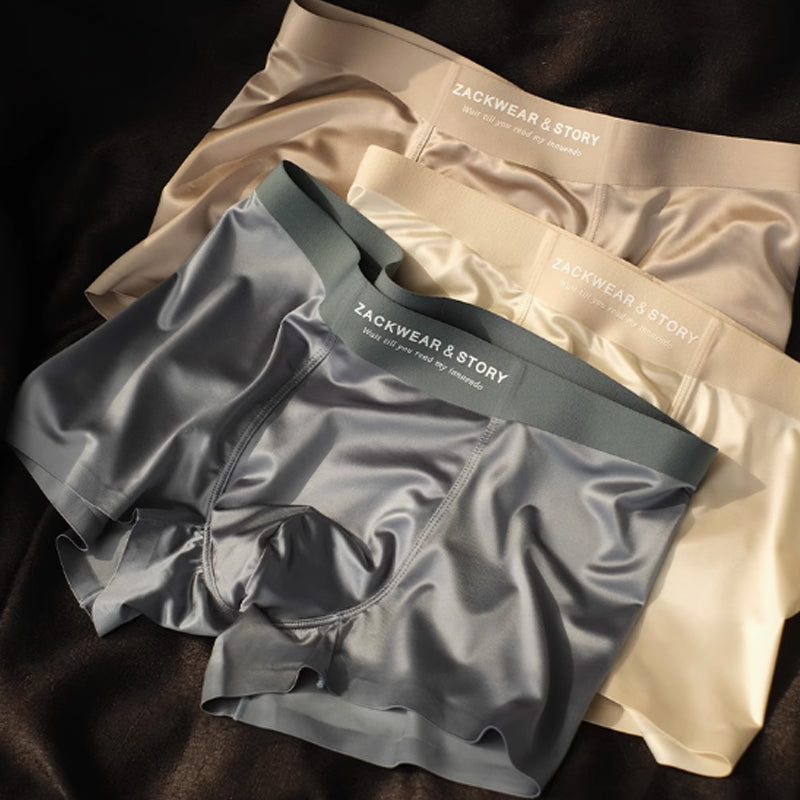 ❄️Men's Luxury Glossy High Stretch Boxer Briefs 3-Pack Set