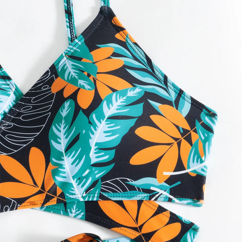 👗Women's 3-Piece Sexy Floral Print Swimsuit