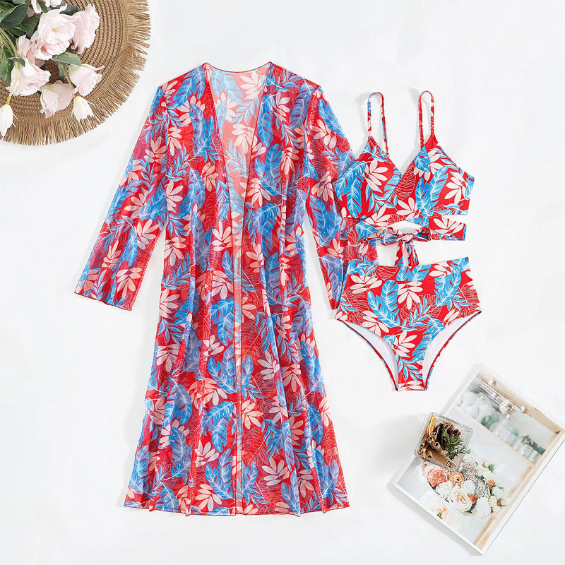 👗Women's 3-Piece Sexy Floral Print Swimsuit
