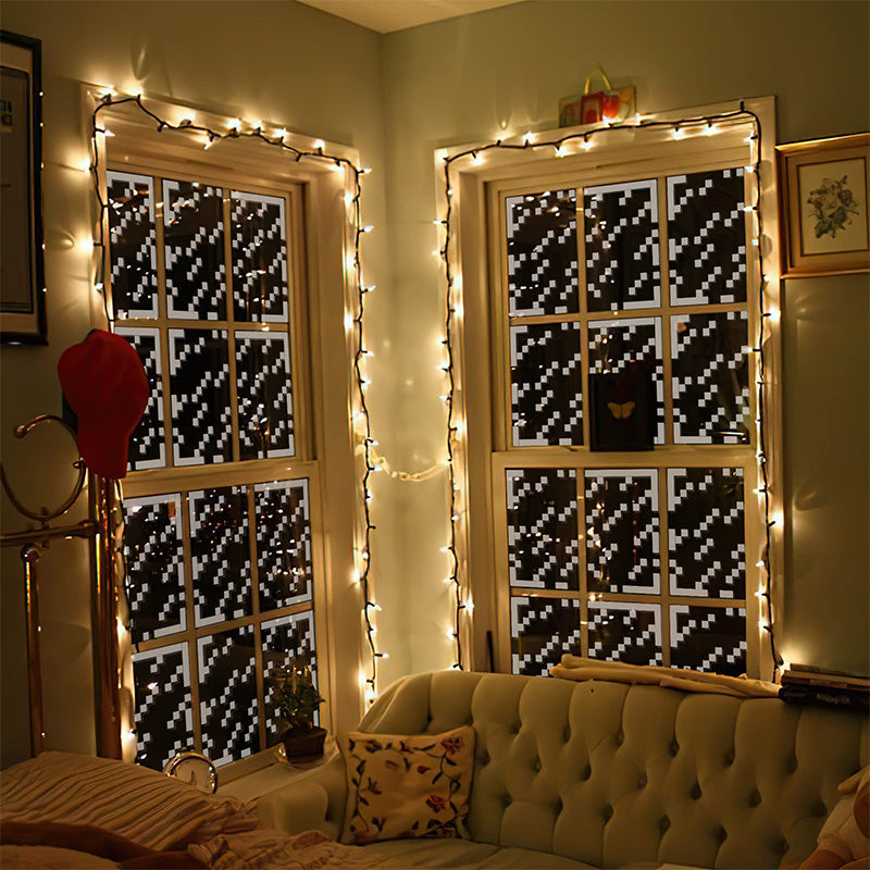 Fashion Classic Plaid Glass Static Sticker