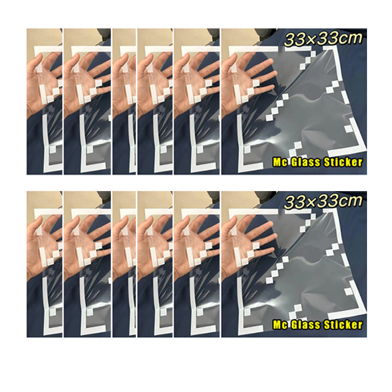Fashion Classic Plaid Glass Static Sticker