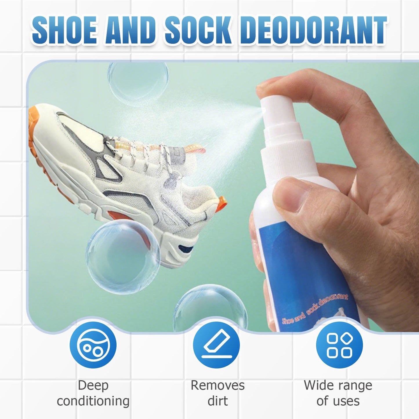 Antibacterial Quick Dry Shoe and Sock Deodorizing Spray