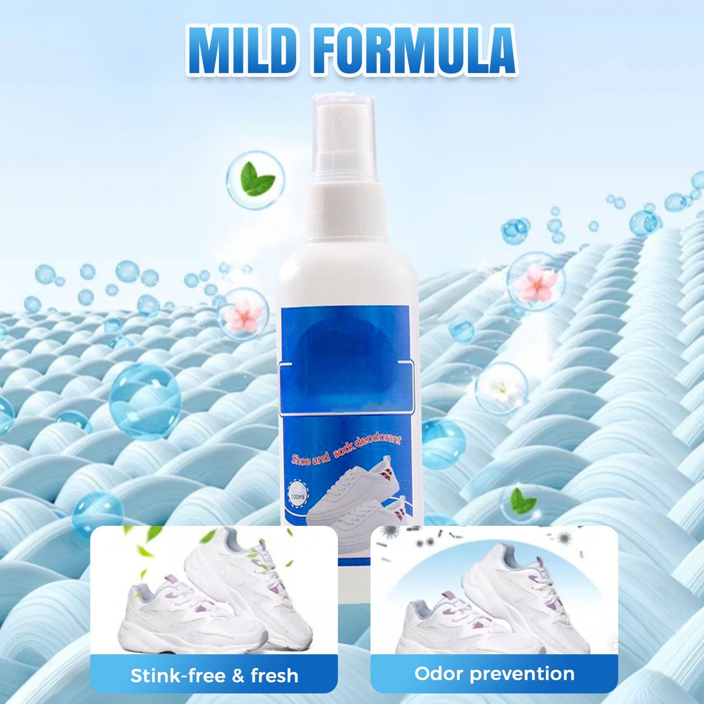 Antibacterial Quick Dry Shoe and Sock Deodorizing Spray