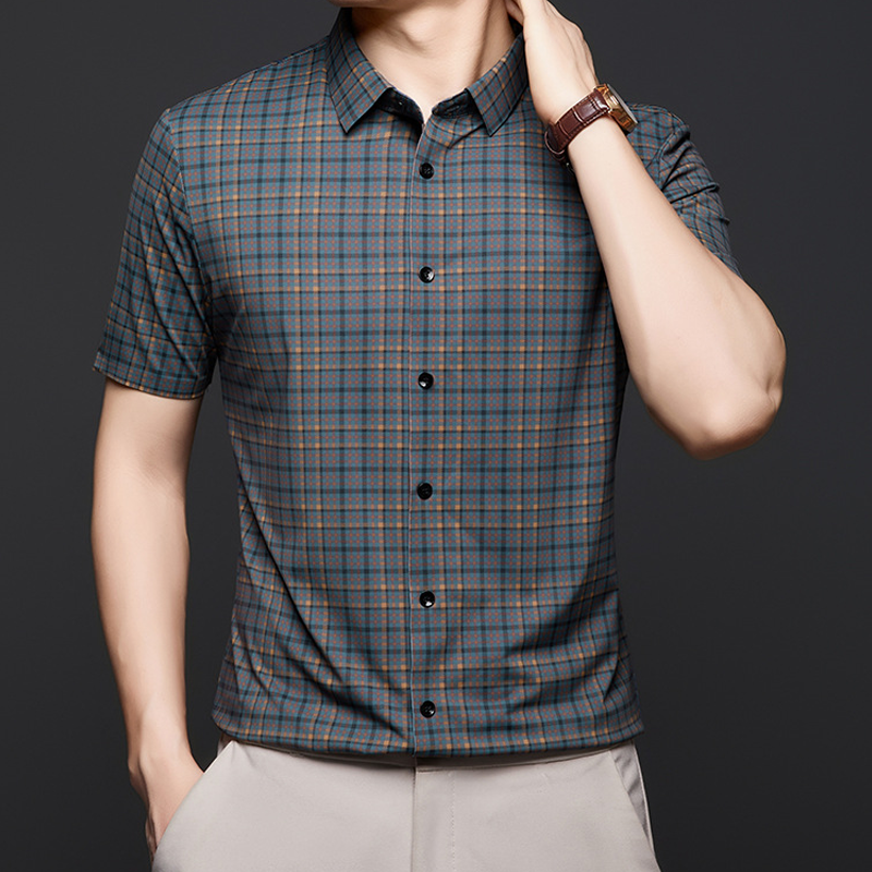 š„50% OFF! Men's Classic Plaid Short Sleeve Shirt ā Timeless Comfort & Easy Care