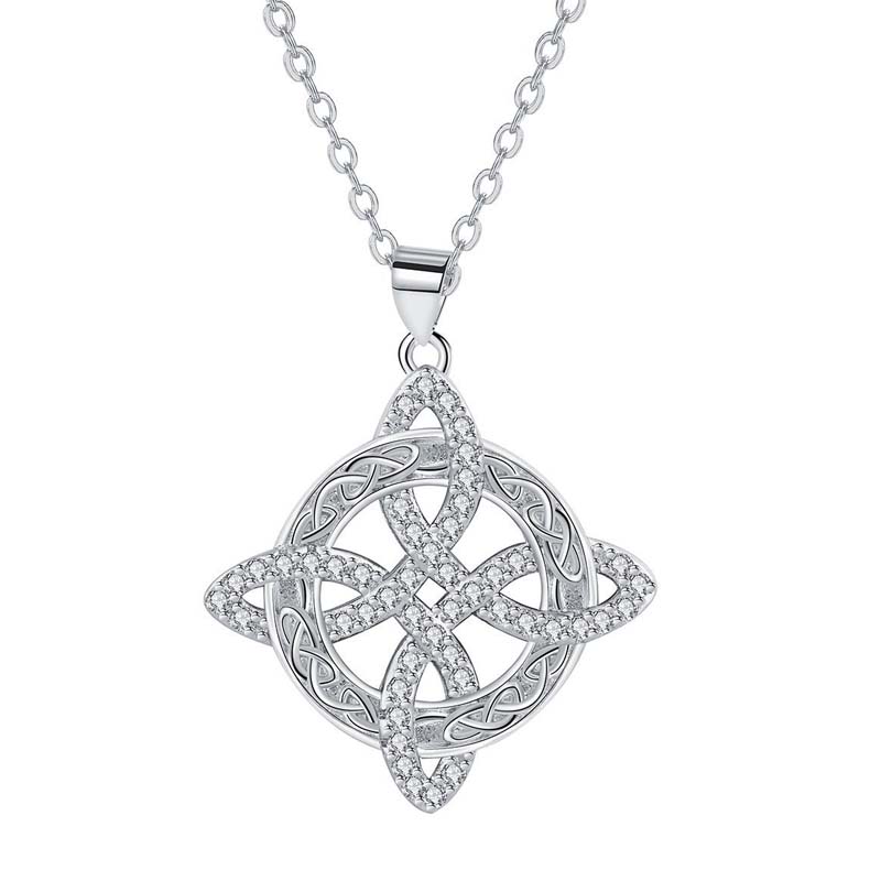✨🔥HOT SALE📿Witches Knot Necklace Sparkling Starburst Pendant