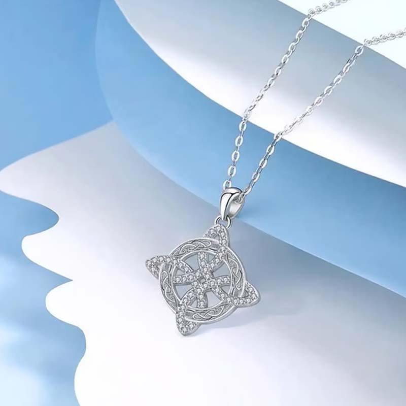 ✨🔥HOT SALE📿Witches Knot Necklace Sparkling Starburst Pendant
