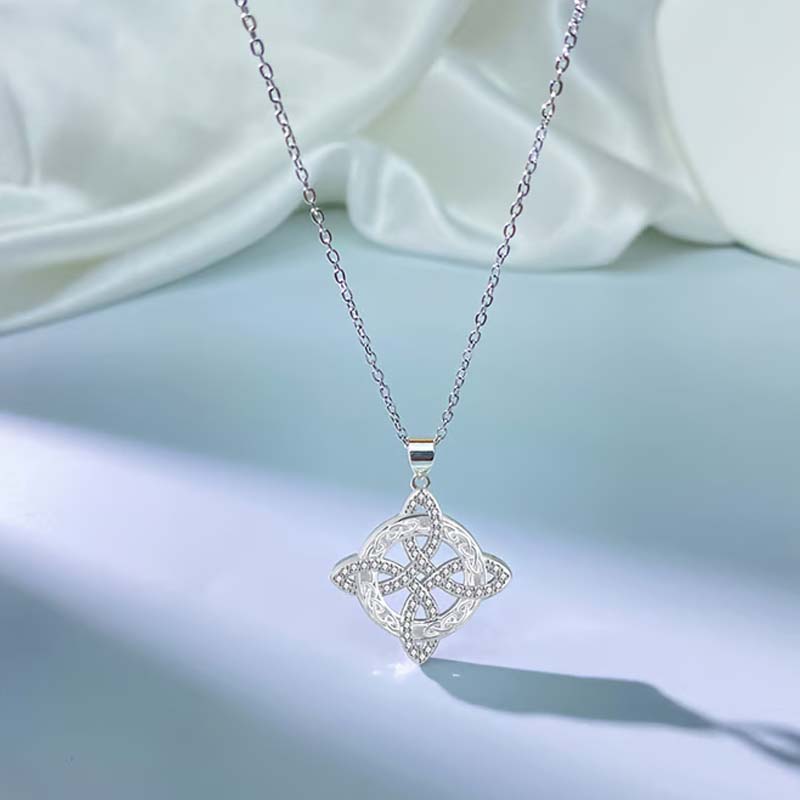 ✨🔥HOT SALE📿Witches Knot Necklace Sparkling Starburst Pendant