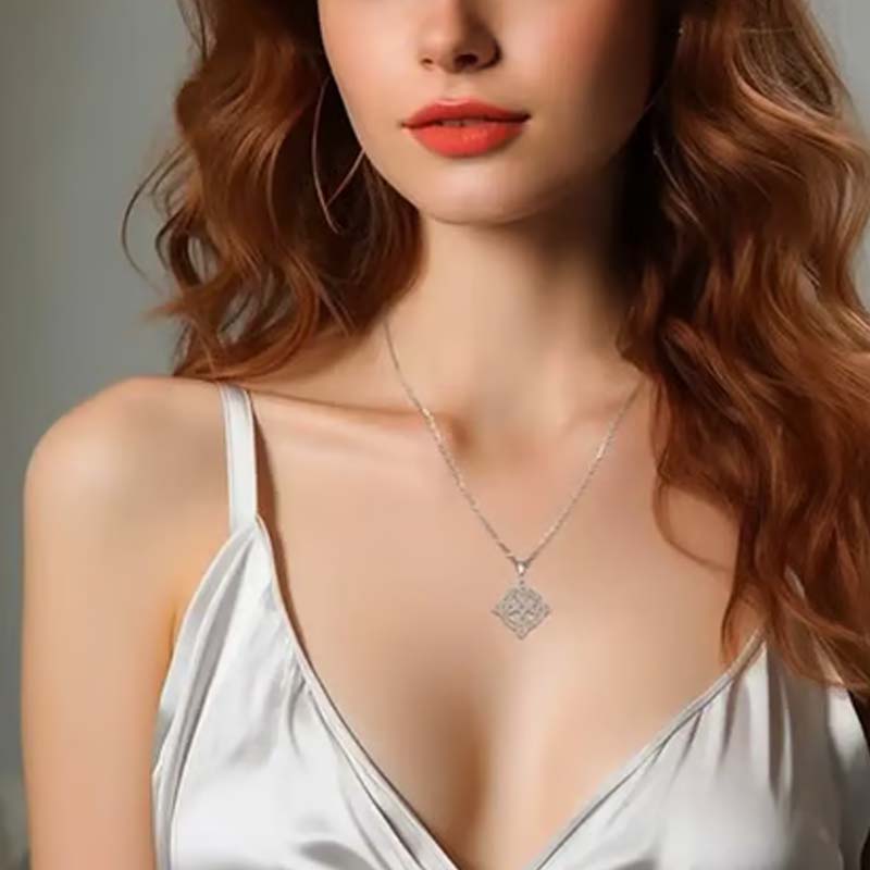 ✨🔥HOT SALE📿Witches Knot Necklace Sparkling Starburst Pendant