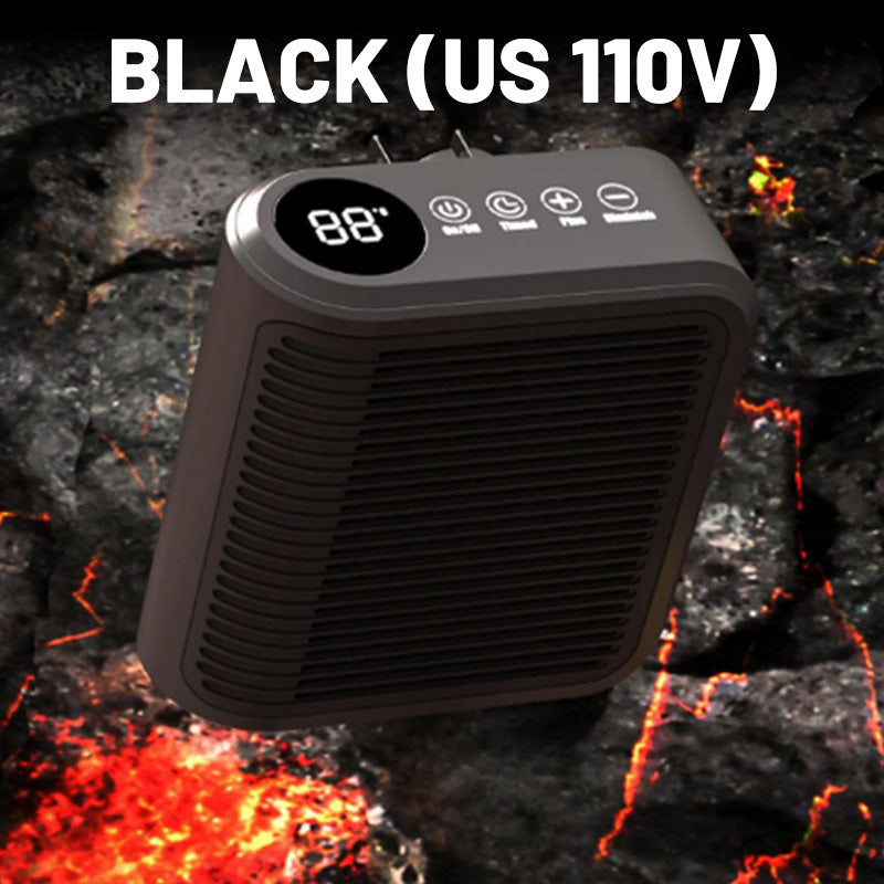 💥Christmas Sale 50% OFF! ✨ 800W Wall Outlet Space Heater - Adjustable Thermostat with 4 Timer Settings & Overheat Protection for Office/Bedroom 🕒🌡️