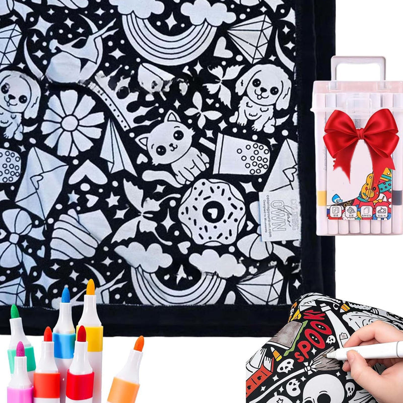 DIY Coloring Blanket with Markers