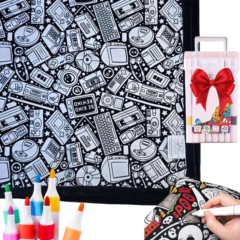 DIY Coloring Blanket with Markers
