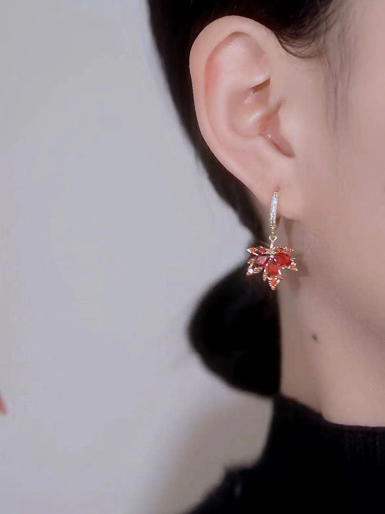 Maple Leaf Drop Earrings