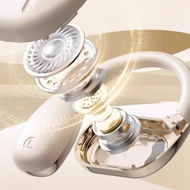 🌀【Wireless open-ear headphones】— With air conduction technology✨, 🎵 music enters your ears while the world remains outside.💫🌍