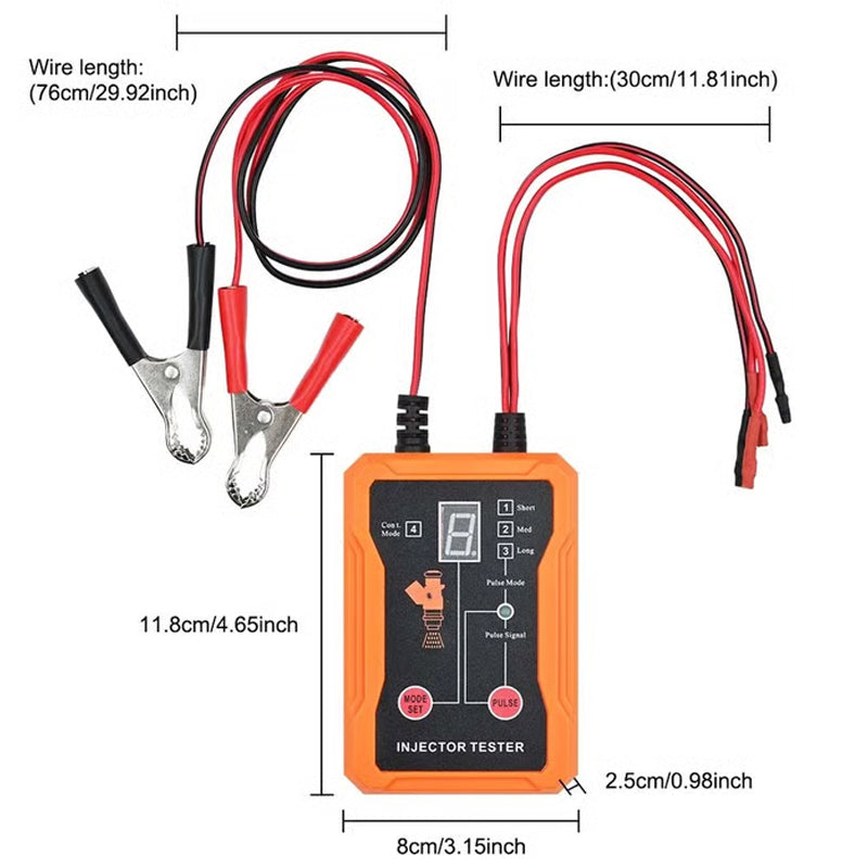 🔧 LIMITED-TIME 50% OFF! 💥 Professional 4-Mode Fuel Injector Tester & Cleaner – Pulse Modes, 12V Power, LED Display ✨