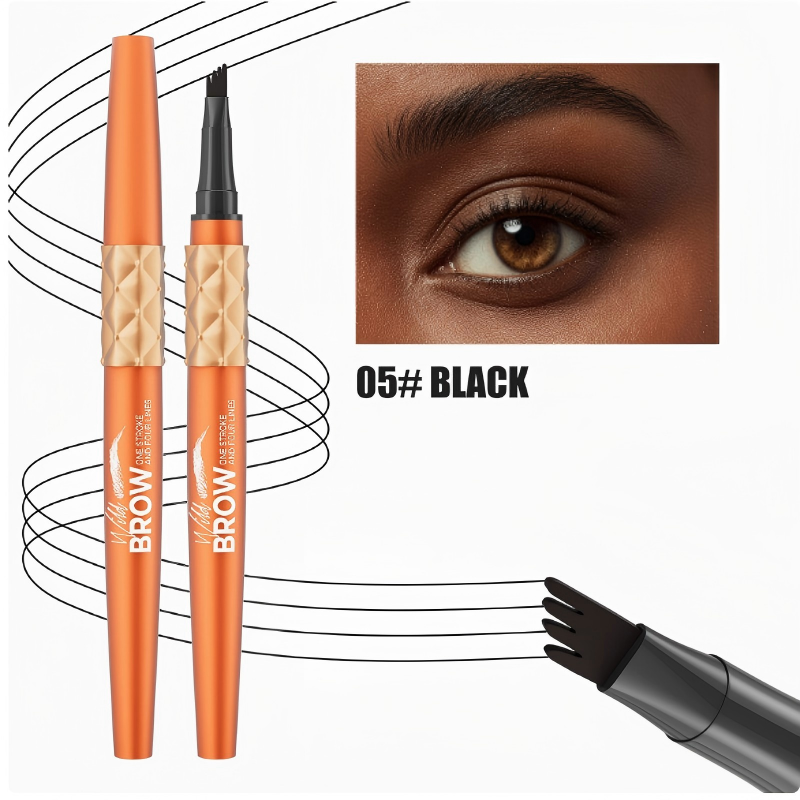 Waterproof Four-Fork Liquid Eyebrow Pencil