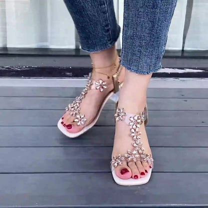 👠Women's Elastic Fashion Rhinestone Sandals