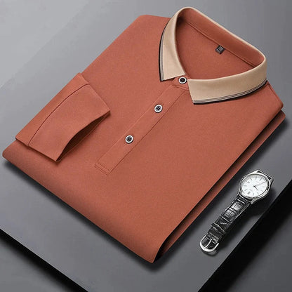 Collar Long Sleeved Men's Shirt