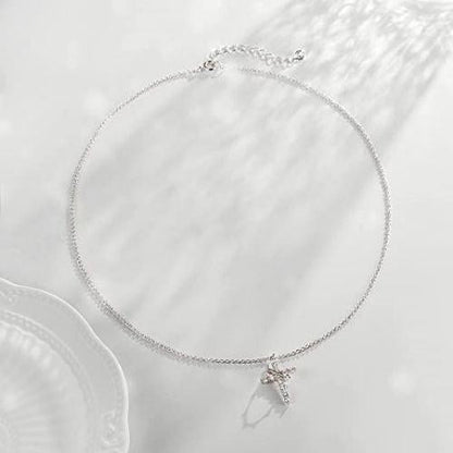 🎁2025 New Crown with Cross Pendant Necklace