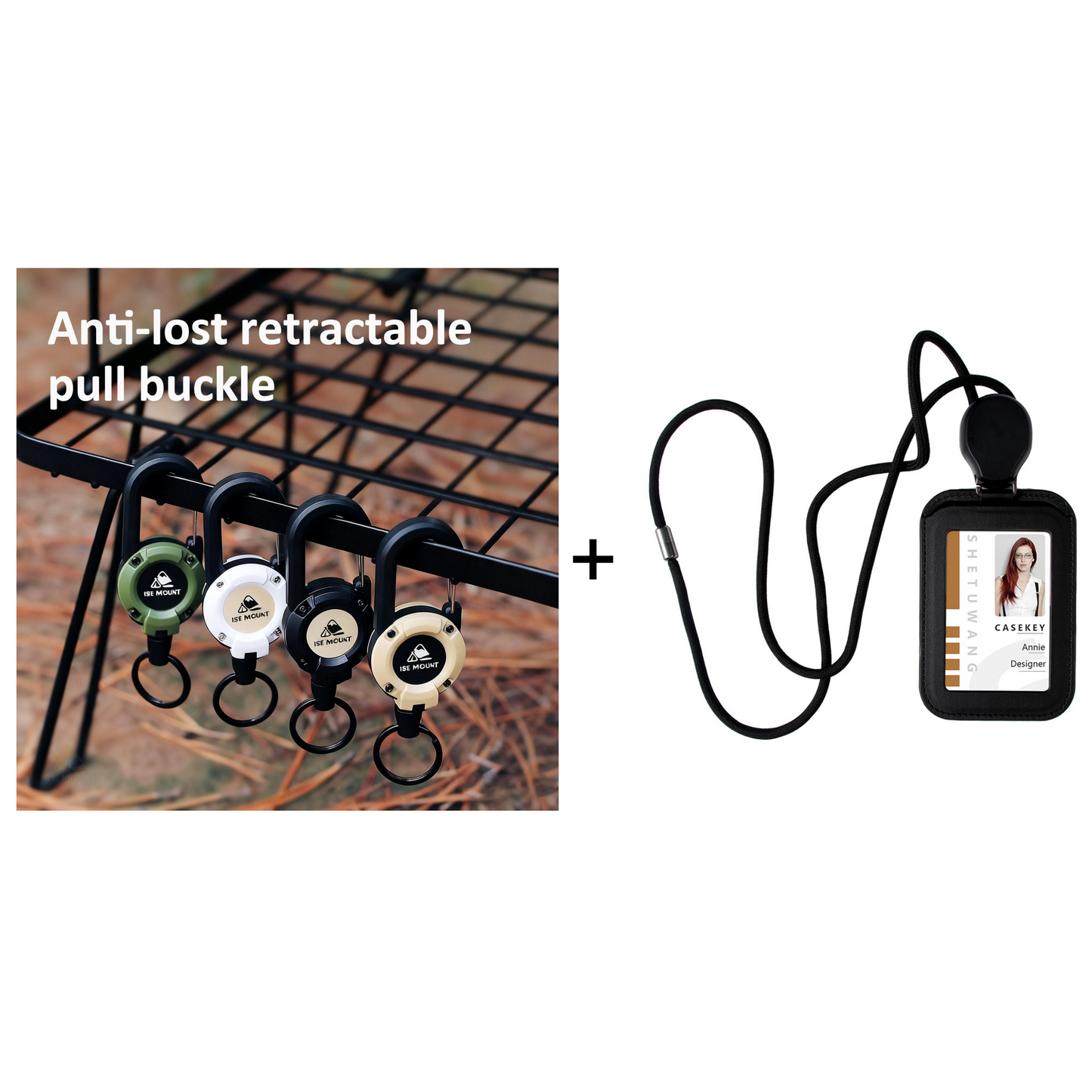 🧭🚴‍♂️🌿 LIMITED-TIME 50% OFF! Retractable Keychain with Carabiner – 65cm Steel Lanyard, ID Badge Reel, Lightweight EDC Gear for Hiking, Travel & Work 🔗🏞️