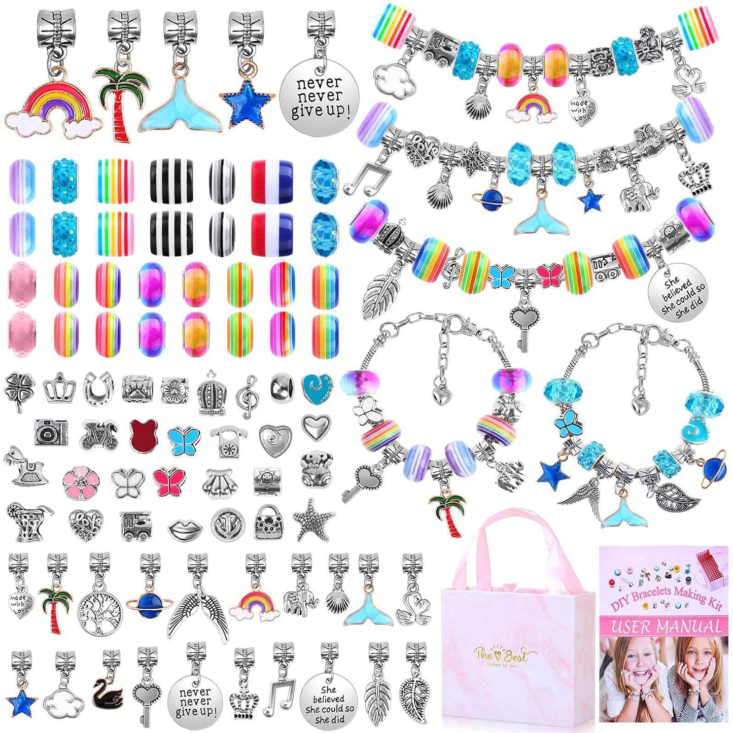 🎁2024-Christmas Hot Sale 49%OFF🎁🎉The Best Gift For Children-🎀DIY Gorgeous Bracelet Set🎉