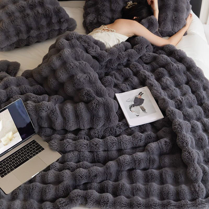 🔥Hot Sale🔥Luxury Double-Sided Rabbit Wool Blanket