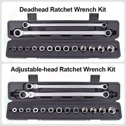 🔧🧰15pcs Adjustable Ratchet Wrench Kit（49%OFF）- Free shipping📦