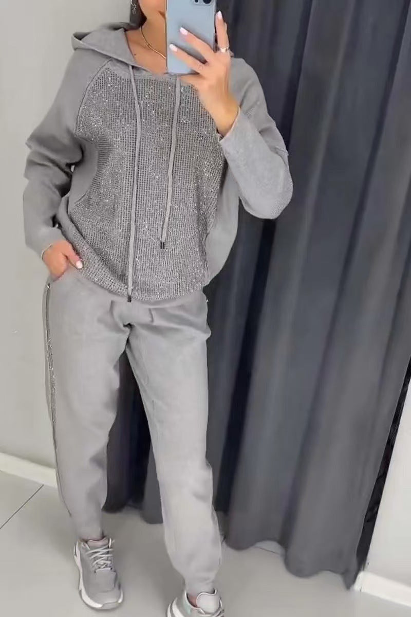 Hooded Sweatshirt and Cuffed Joggers 2-Piece Set