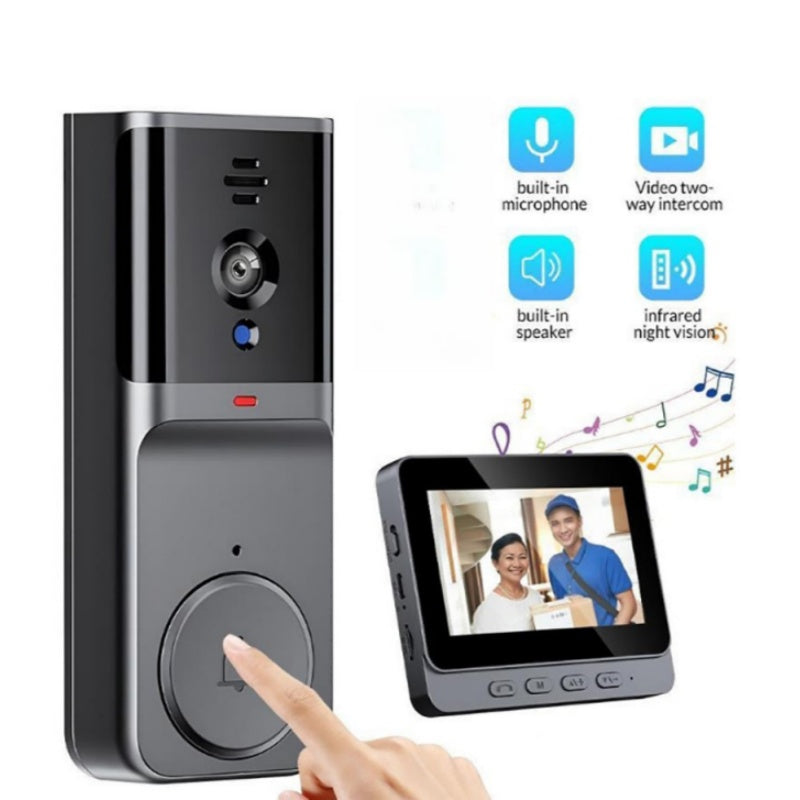 40%off ⏰Wireless Doorbell Camera: 1080P, 170° viewing angle, 4.3-inch screen, IPX65 outdoor waterproof, night vision