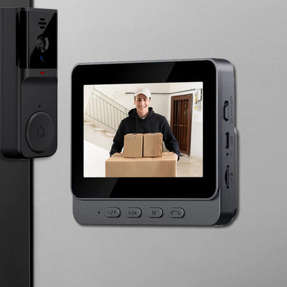 40%off ⏰Wireless Doorbell Camera: 1080P, 170° viewing angle, 4.3-inch screen, IPX65 outdoor waterproof, night vision