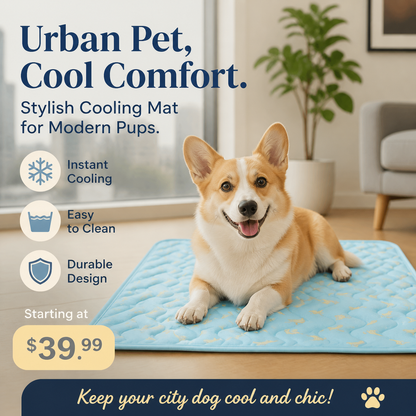 ❄️[Summer Sale] Pet Cooling Ice Silk Mat – Summer Cooling Pet Bed Pad for Dogs and Cats, Breathable Washable Sleeping Cushion for Indoor and Outdoor Use, Lightweight Cooling Crate and Sofa Pet Mat