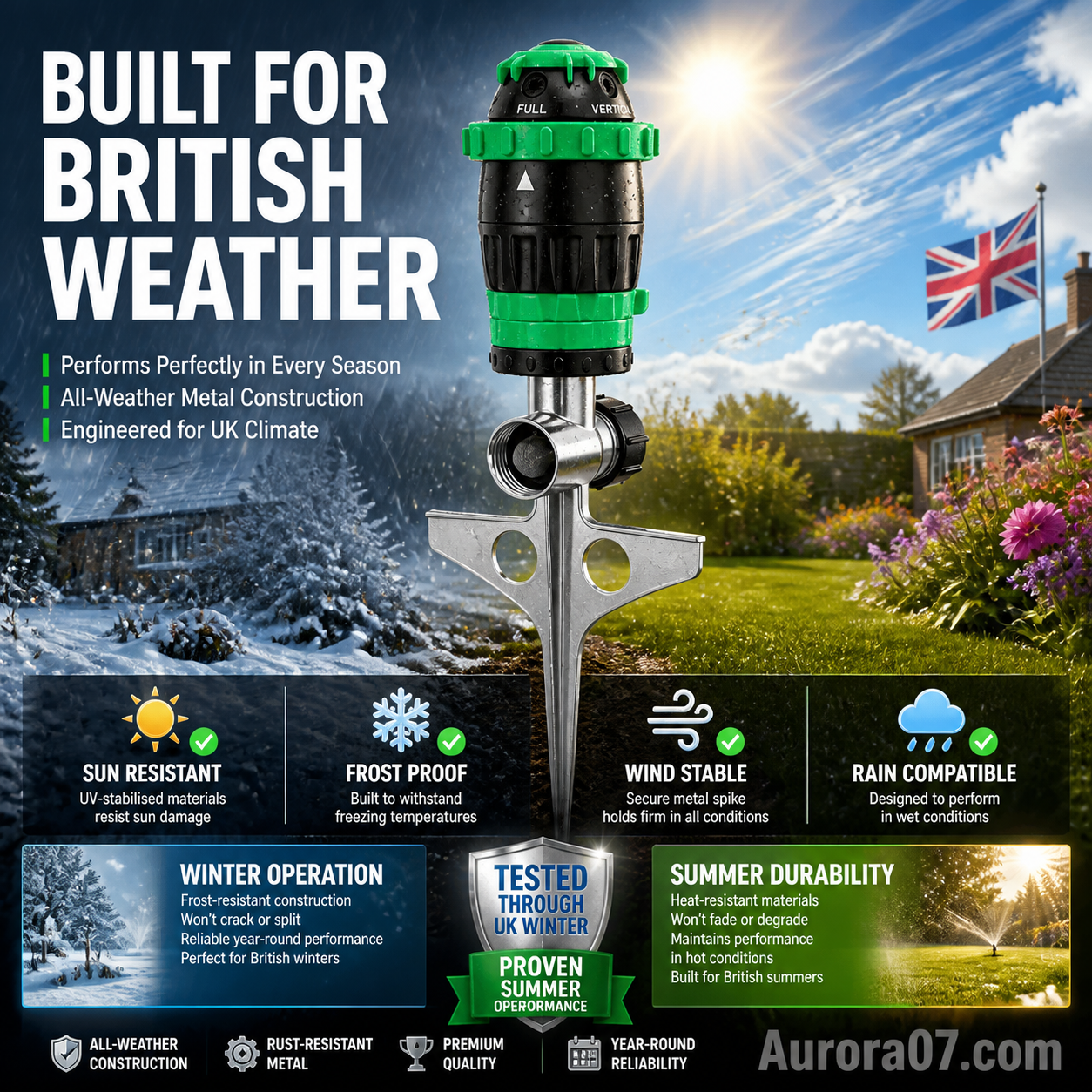 🎁 Hot Sale 50% OFF 🔥Stainless Steel Rotary Irrigation Tripod Telescopic Support Sprinkler