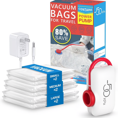 🎁Free Shipping With The Purchase Of Two🔥6-Pack USB Electric Vacuum Compression Bags – Save Space, Travel Light!