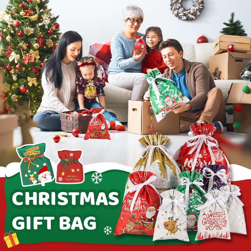 🔥Buy 2 Get 1 Free🎅🎁Christmas Gift Bag With Drawstring