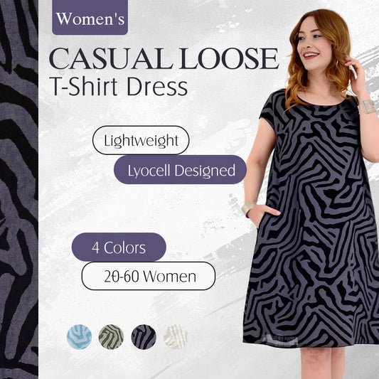 🌹 🎁✨2025 New Boho Vintage Casual T-Shirt Dress💃
