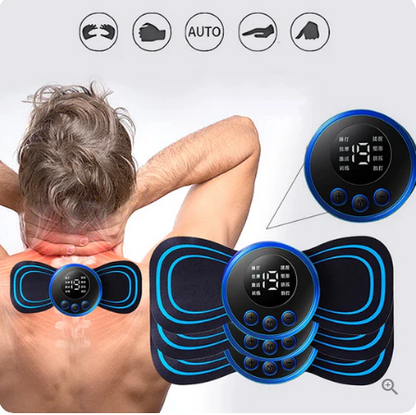 Portable Massager with 8 Modes and LCD Screen - Mini Muscle Stimulator for Pain Relief