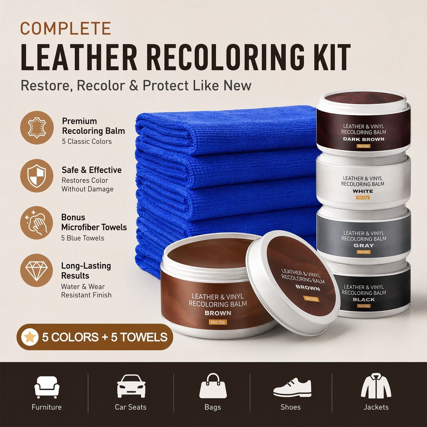 🥳2026 HOT SALE🥳💞50K+ SOLD!🛋️✨ 50% OFF! Leather Repair Paste – Fills scratches & scuffs, restores texture. Available in multiple colours. Save your favourite sofa! 💺🛡️-B