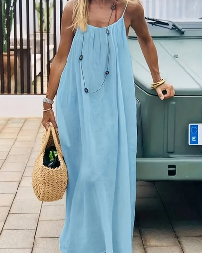 🎁💥LAST DAY SPECIAL PRICE!⚡50K+ SOLD!💃Women's Solid Color Backless Cami Dress