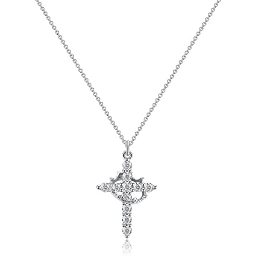 🎁2025 New Crown with Cross Pendant Necklace