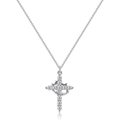 🎁2025 New Crown with Cross Pendant Necklace