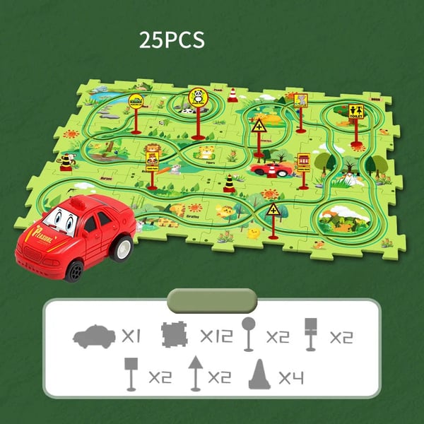 😍49%OFF🎁Best gift for your kids🧩Children's Educational Puzzle Track Car Play Set🧩