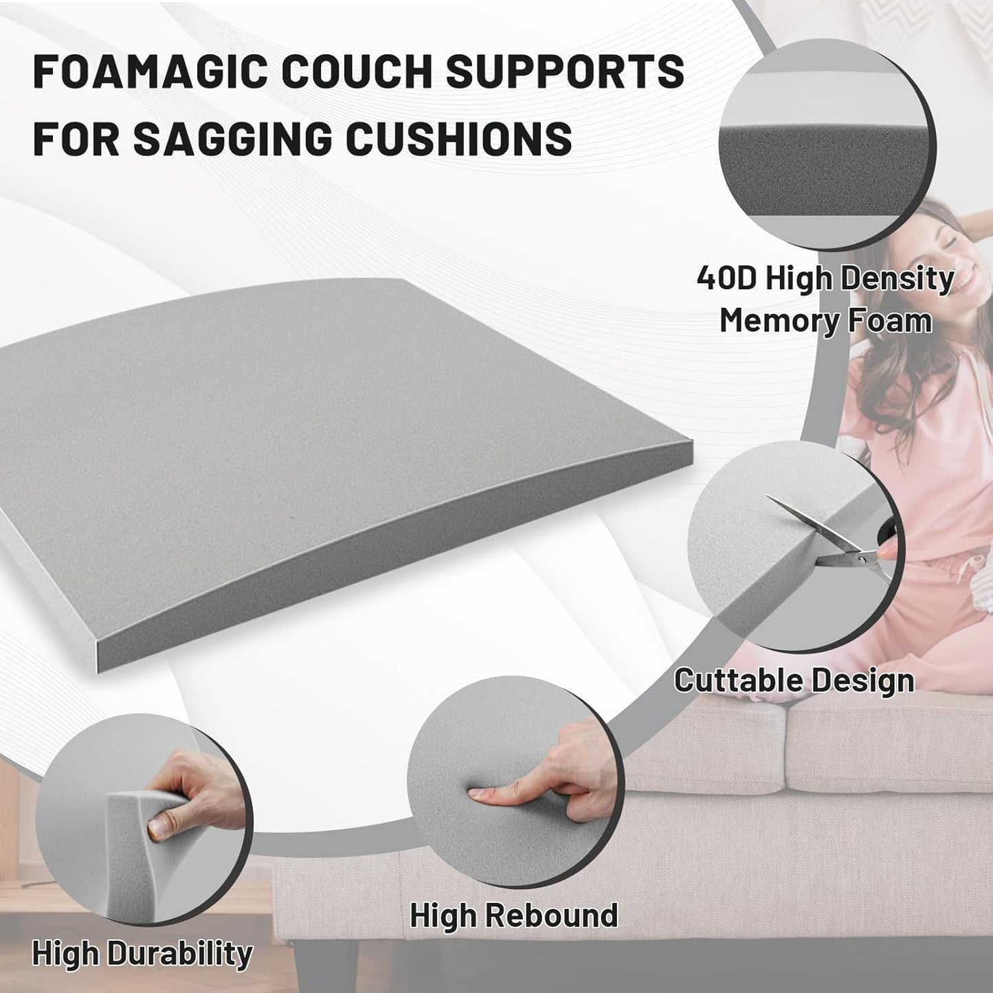 🔥Last Day Special Price £12.99!!🛋️Couch Cushion Support For Sagging Seat