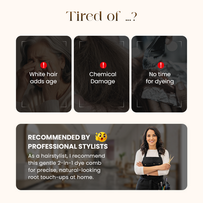 ⏳Time-Limited Special⏰2-in-1 Convenient Hair Dye Comb For Gray Hair